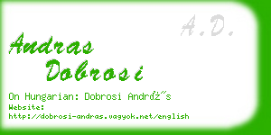 andras dobrosi business card